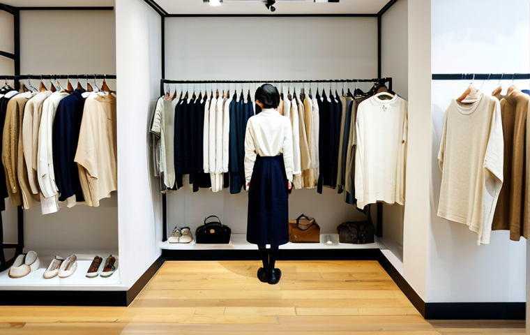 패션 코디네이터의 지속 가능한 패션 도전기 - Upcycled Fashion Lookbook**

"A stylish Japanese woman in her 20s, wearing a modern outfit created f...