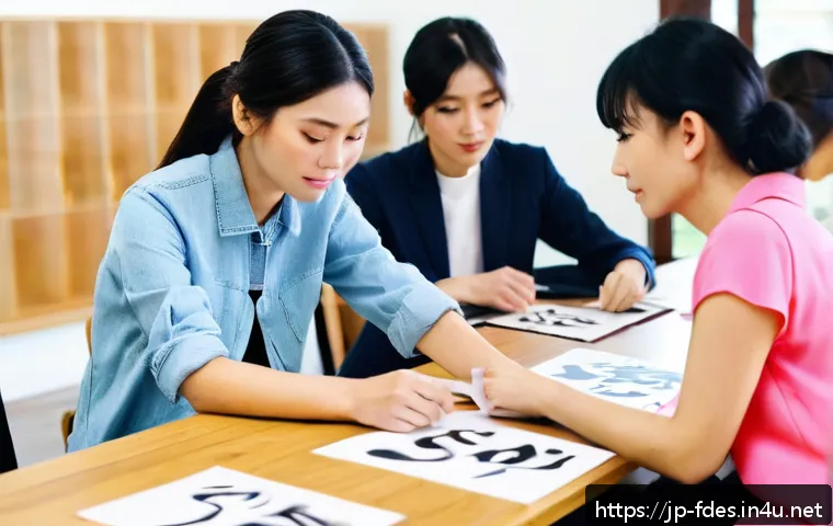 패션 코디네이터 학원 비교 - A modern fashion school classroom scene in Japan, featuring a diverse group of students attentively ...